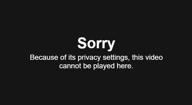 Sorry, because of it's privacy settings, this video cannot be played here.